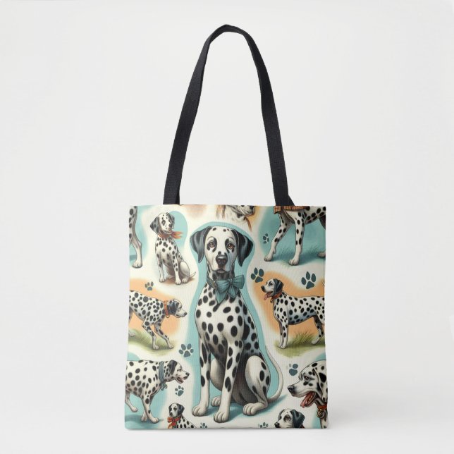 Cute Seamless Dalmatien Tygkasse (Framsida)
