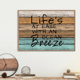 Cute Seaside Beachy, sommarcitatteckning Poster