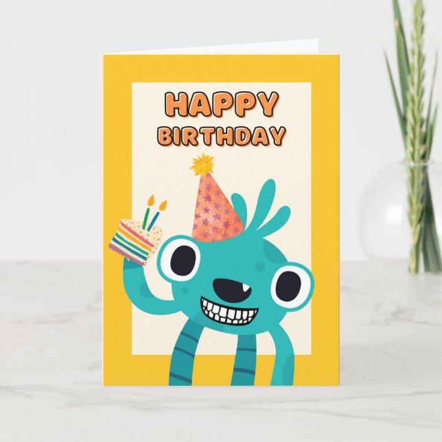 Cute Second Birthday for Child with Creator Kort (Framsida)