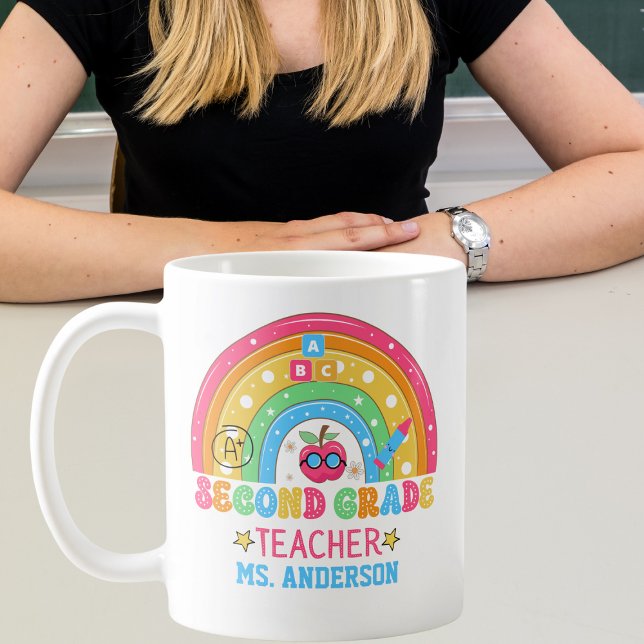 Cute Second Klass Lacher Personlig Colorful Kaffemugg (Skapare uppladdad)
