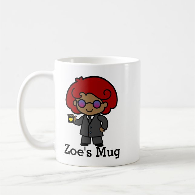 Cute Secret Agent Girl Kaffemugg (Vänster)