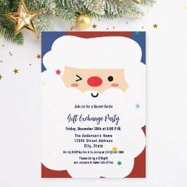 Cute Secret Santa Gift Exchange jul Party Inbjudningar