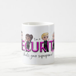 Cute Security Guard Superpower Kaffemugg