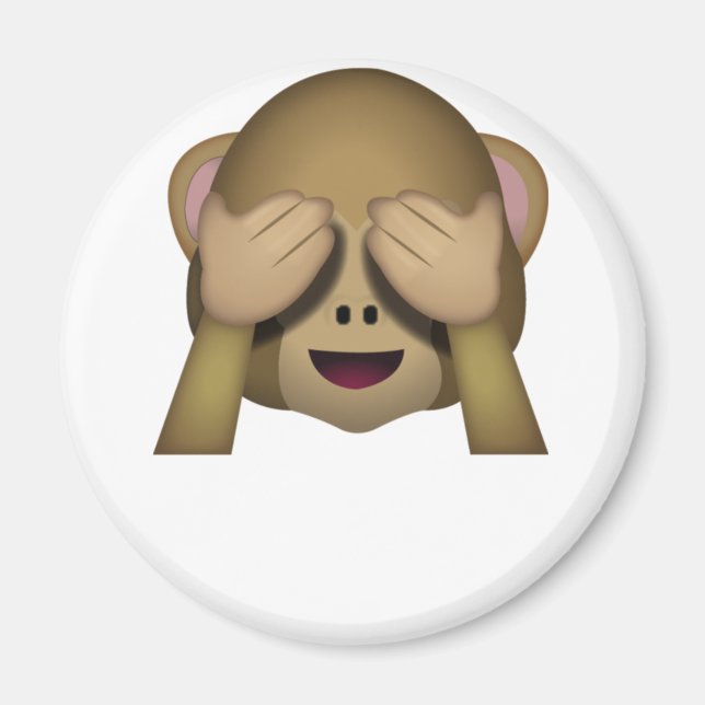 Cute See No Evil Monkey Emoji Magnet (Framsidan)