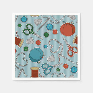 Cute Seed Theme Napkins Blue Pappersservett