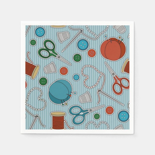 Cute Seed Theme Napkins Blue Pappersservett (Framsidan)
