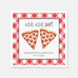 Cute Segce Baby Pizza Party Napkins Pappersservett