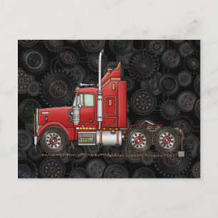 Cute Semi-Cab Vykort