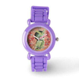 Cute Serious Grönt Uggla Armbandsur