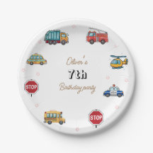 Cute Service Fordon Birthday bäcken