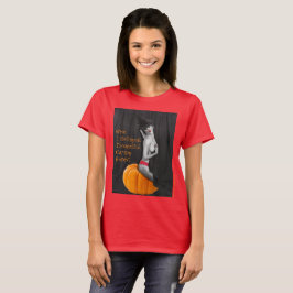Cute Sexy Pinup Witch Goth Dam Red Meme T-shirt