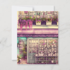 Cute Shabby chic Coffee Shop Graphic Tack Kort