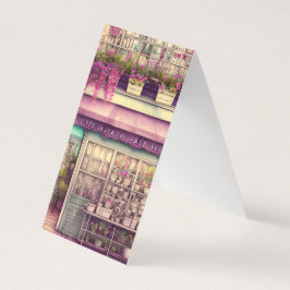 Cute Shabby chic Coffee Shop Graphic Visitkort