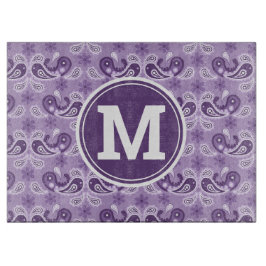 Cute Shabby chic Lila och white Paisley Monogram
