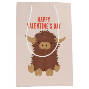 Cute, shaggy Highland coclassroom Valentine