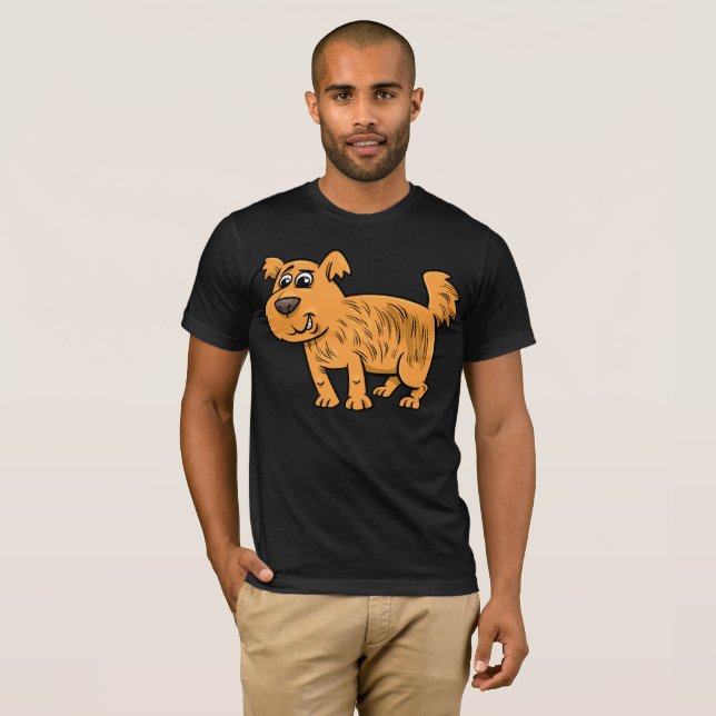 Cute Shaggy Hund Pet Animal Manar T-Shirt (Hel framsida)