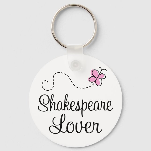 Cute Shakespeare Älskare Nyckelring (Framsida)