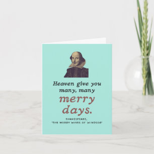 Cute Shakespeare Merry Days teater Birthday Kort