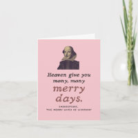Cute Shakespeare Merry Days Theater Rosa Birthday