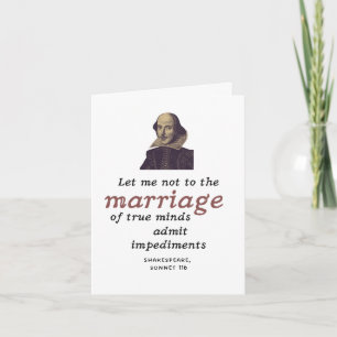 Cute Shakespeare Quote Literary Bröllop Förlovning Kort