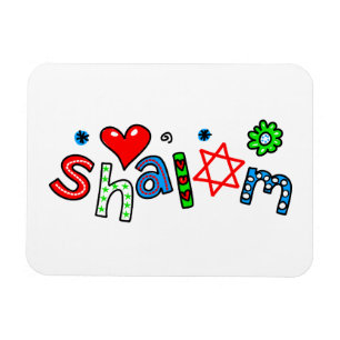 Cute Shalom Hälsning textuttryck Magnet