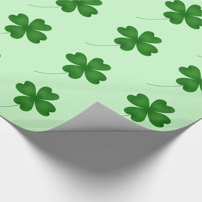Cute shamrock mönster presentpapper (Hörn)