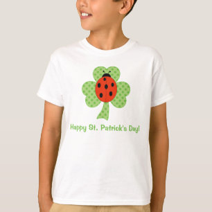 Cute Shamrock Polka dots St. Patricks Day ladybug Tee