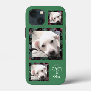 Cute Shamrocks och Klöver Söt Puppy Grönt Fodra