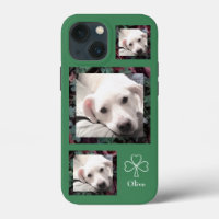 Cute Shamrocks och Klöver Söt Puppy Grönt Fodral