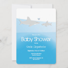 Cute Shares and Ocean Lodrät Baby Shower Inbjudningar