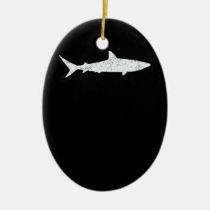 Cute Shark Älskare-gåvor - Lustigt hajgåvor Julgransprydnad Keramik