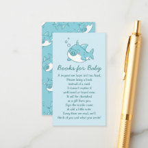 Cute Shark Baby Shower Kawaii Blue Boy Bokar