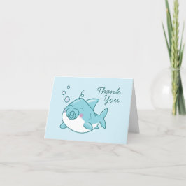 Cute Shark Baby Shower Kawaii Blue Boy Tack