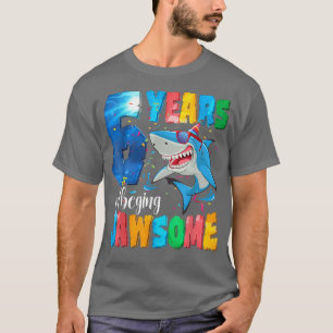 Cute Shark Birthday 6 Year Old Boys Girls 6e Birt T Shirt
