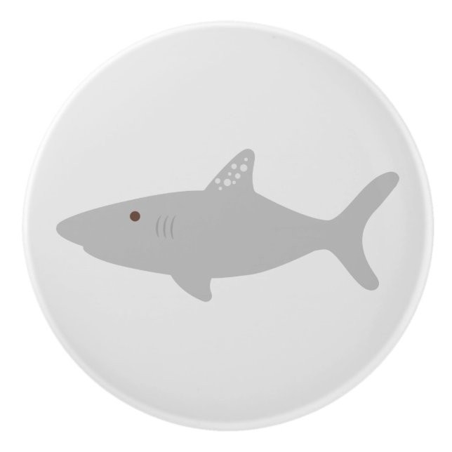 Cute Shark Ceramic Drant Knopp (Framsidan)