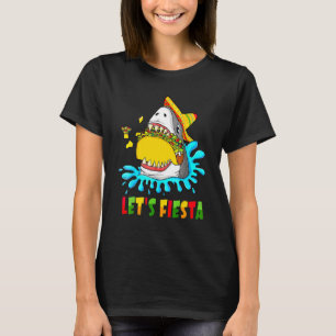 Cute Shark Eat Taco Låt oss Fiesta Mexican Cinco D T Shirt