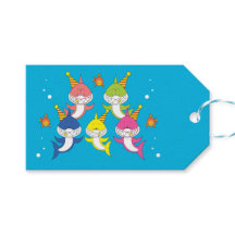 Cute Shark Family Tecknad