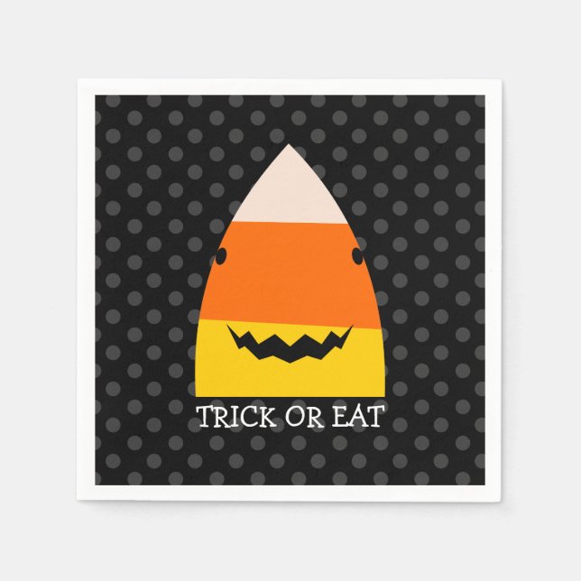 Cute Shark HalloweenPaper Napkin Pappersservett (Framsidan)
