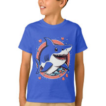 Cute shark hoppar i havet T-Shirt