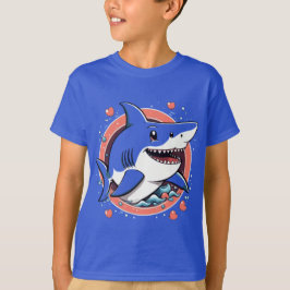 Cute shark hoppar i havet T-Shirt