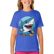 Cute shark hoppar i havet T-Shirt