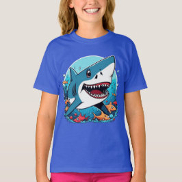 Cute shark hoppar i havet T-Shirt