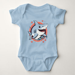Cute shark hoppar i havet T-Shirt