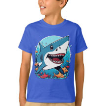 Cute shark hoppar i havet T-Shirt