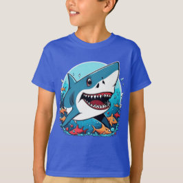 Cute shark hoppar i havet T-Shirt