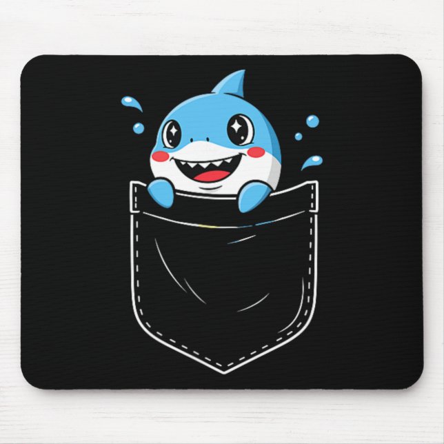 Cute Shark Pocket Meme Funny Musmatta (Framsidan)