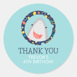 Cute Shark Runt Klistermärke