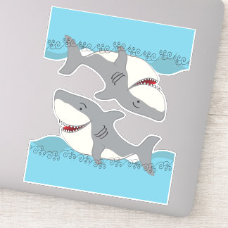 Cute Shark Street Vinyl Klistermärken
