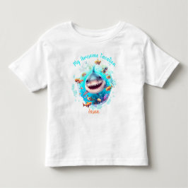 Cute Shark Summer Vacation Personlig Boy T Shirt