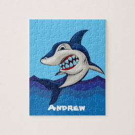 Cute shark, tillsätt namn pussel